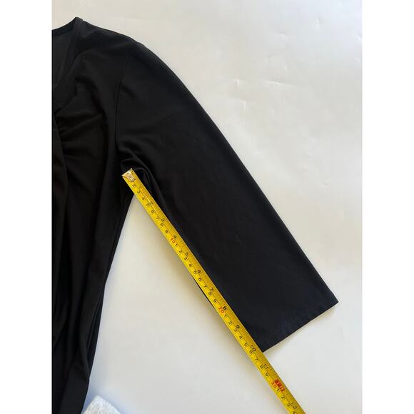 Sun Light Black 3/4 Sleeve Mini Dress Womens Size 1 Artsy Edgy Whimsi Goth - Picture 7 of 16